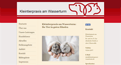 Desktop Screenshot of kleintierpraxis-wasserturm.de