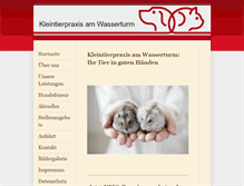 Tablet Screenshot of kleintierpraxis-wasserturm.de